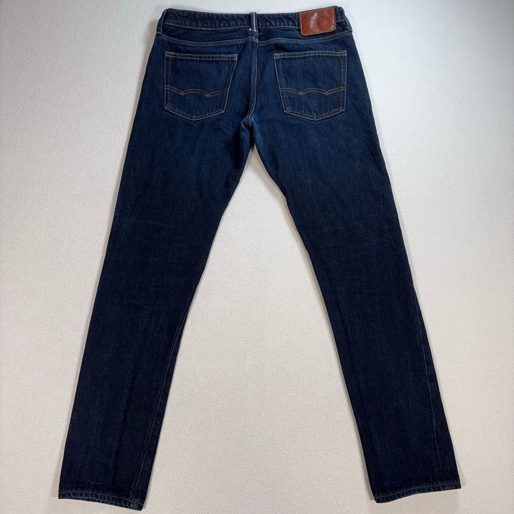 American Eagle Selvedge Jeans Men's 32x33 Blue 100% Cotton Slim Button Fly Denim - Picture 2 of 16